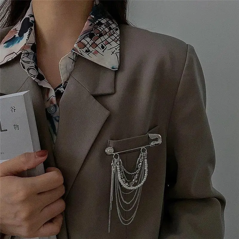 Винтажные броши с кисточками и жемчугом, изысканный костюм, пальто, аксессуары для одежды, элегантные булавки для женщин, универсальный простой корсаж, подарки