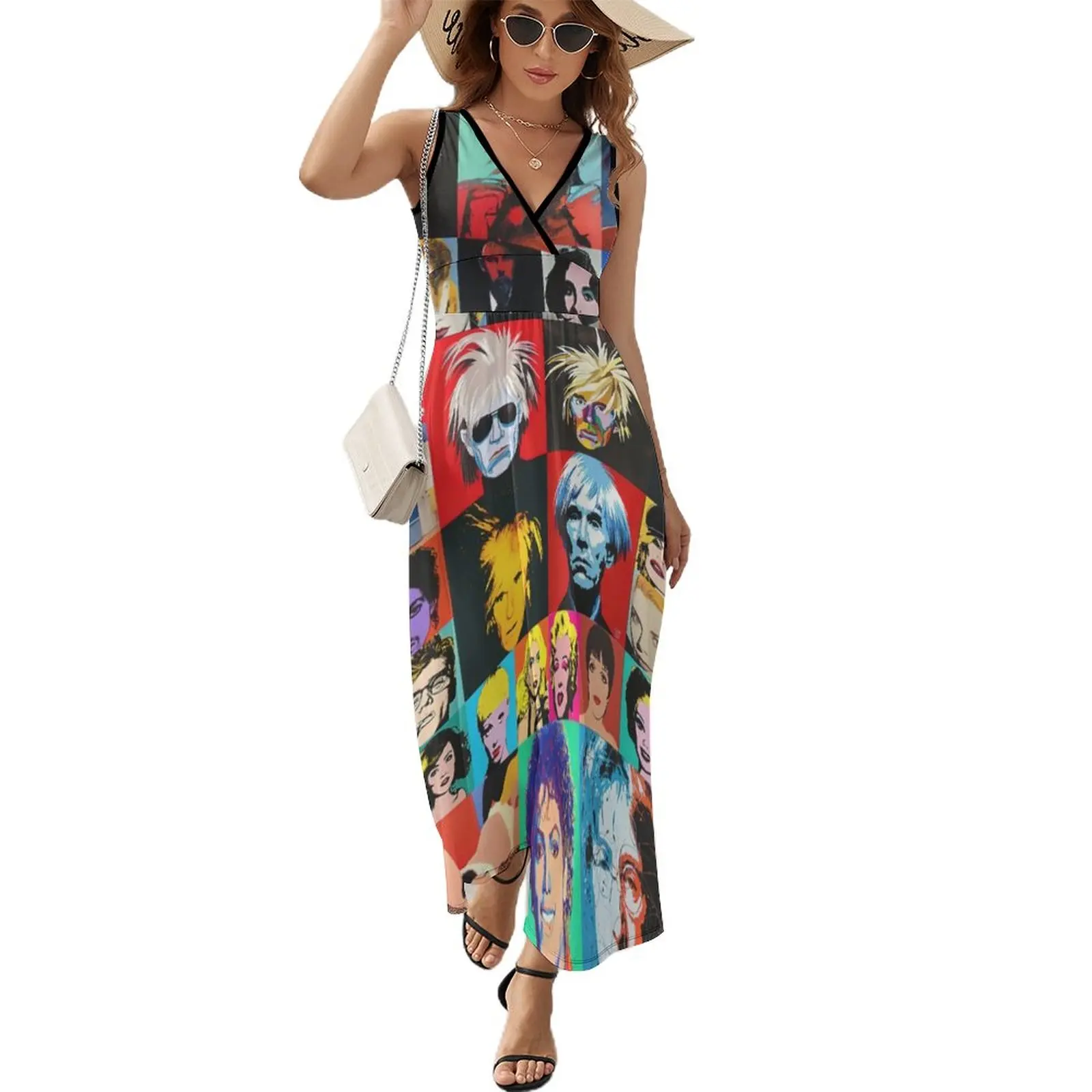 

Andy Warhol Pop Collage Sleeveless Dress clothes for women long dresses for women dresses ladies 2023 summer