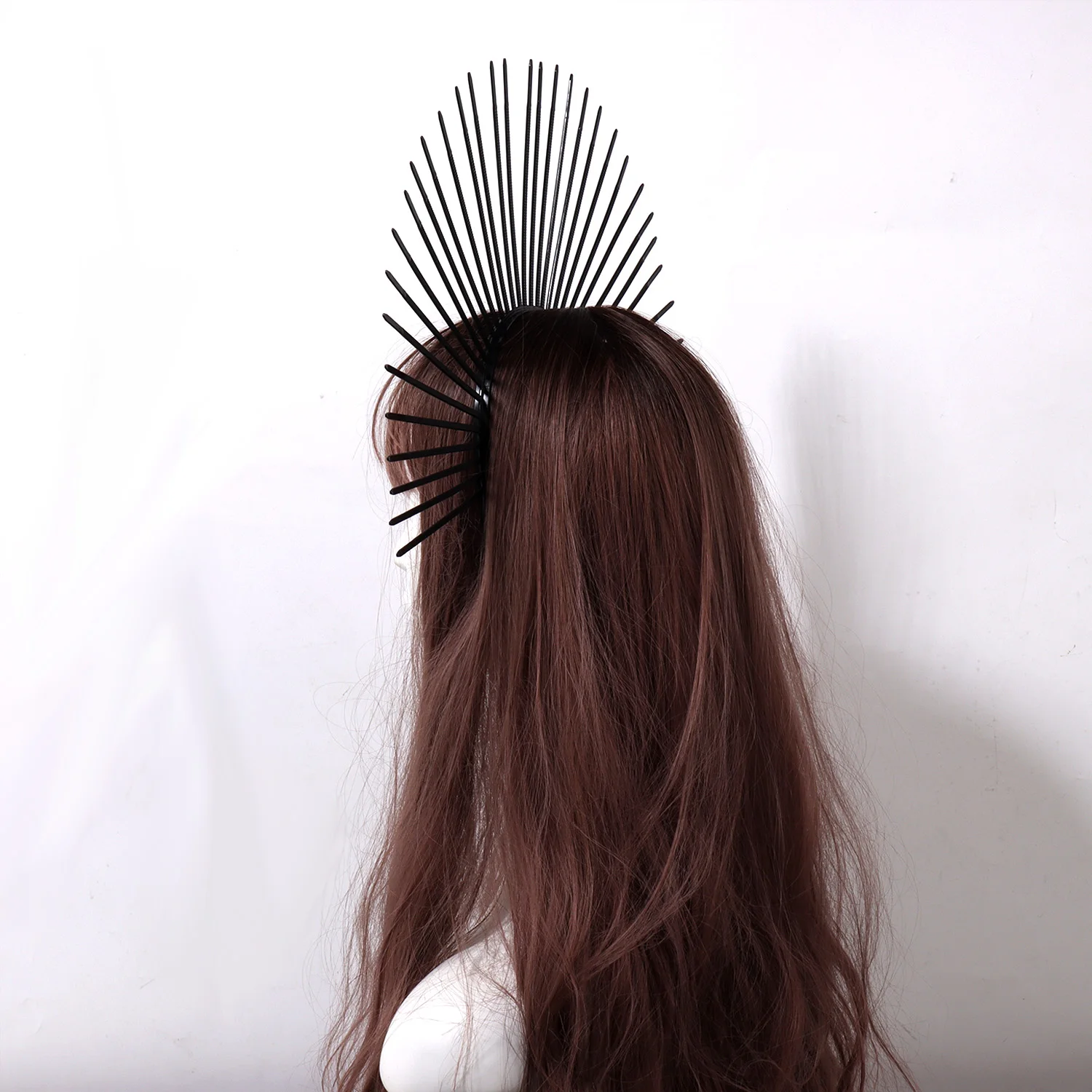 Sun Halo 크라운 헤드 피스 빈티지 여성 머리 장식 코스프레 소녀 로리타 할로윈 카니발 파티 의상 소품 머리띠