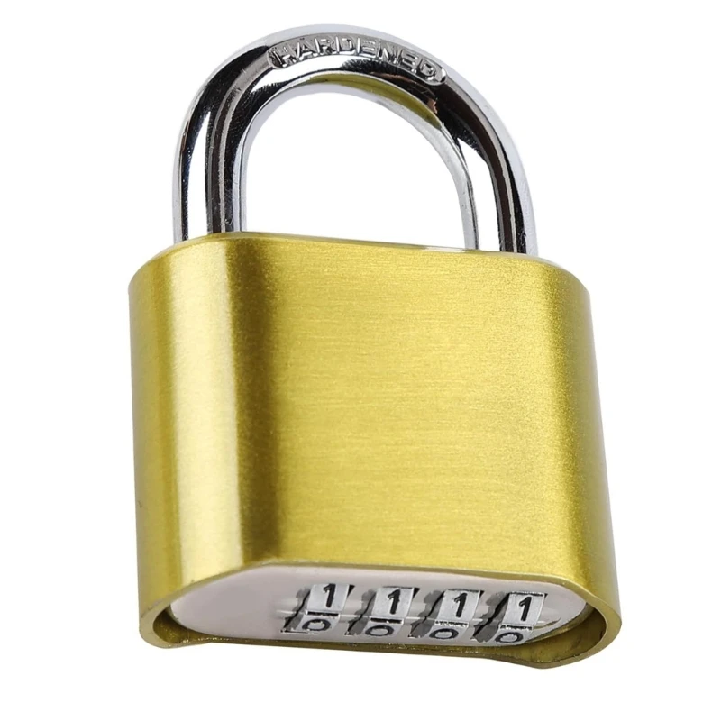 10000 Codes Gold High Security Padlocks Double Clasps Water Resistant Durability HX6C