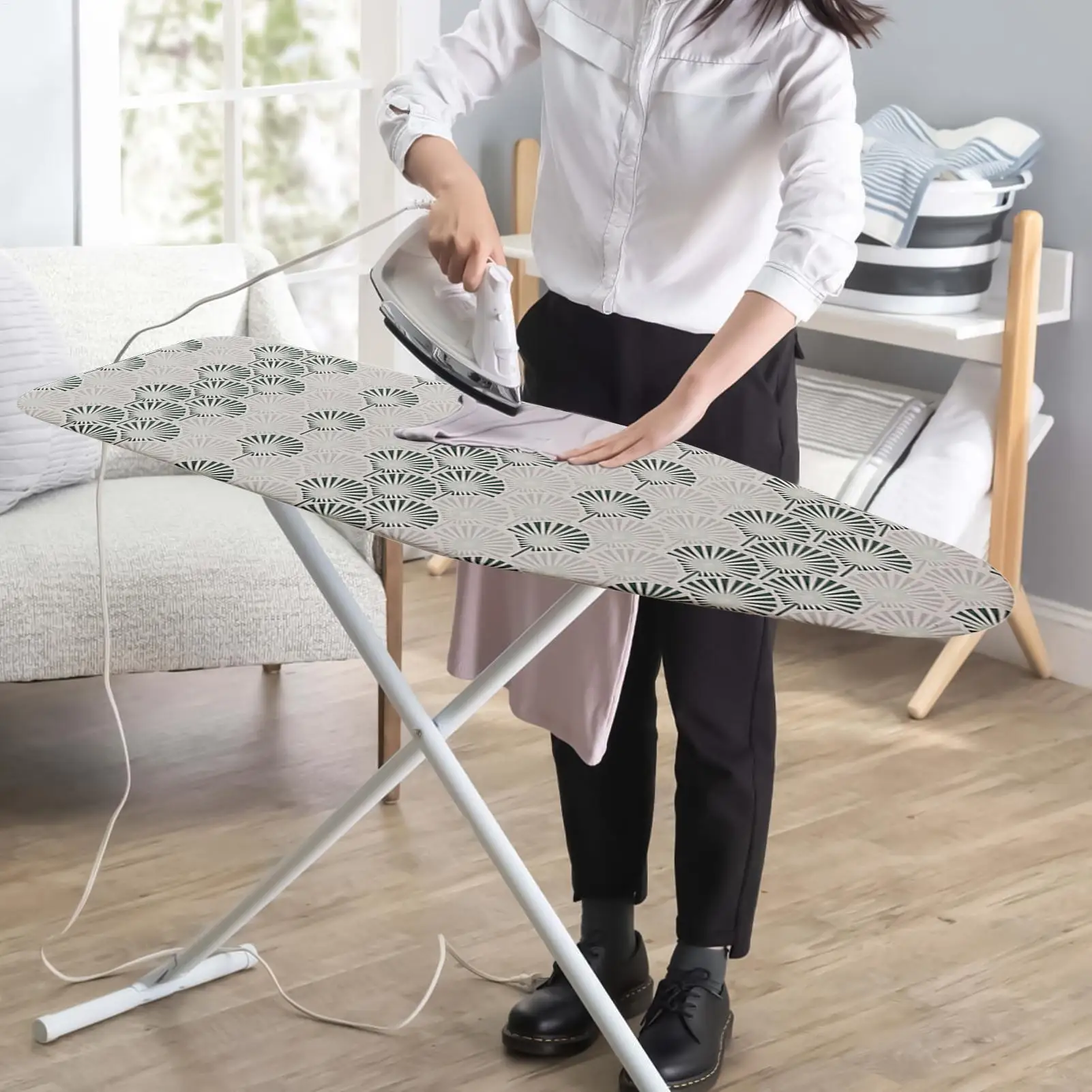 Iron Board Cover Elastic Standard Ironing Board Cover Portable Foldable Heat-Conductive Mat For Travel Apartment Laundry Sewing
