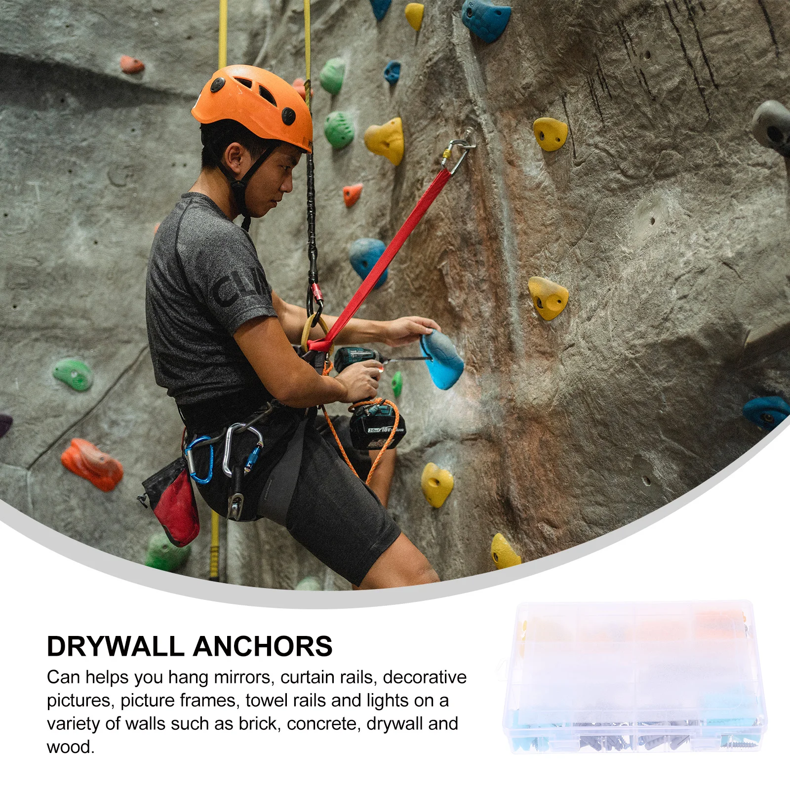 

Drywall Anchors Wall Anchors Screws Kit for Brick Concrete Drywall Wood Various Sizes Premium Materials Satisfaction Feeling