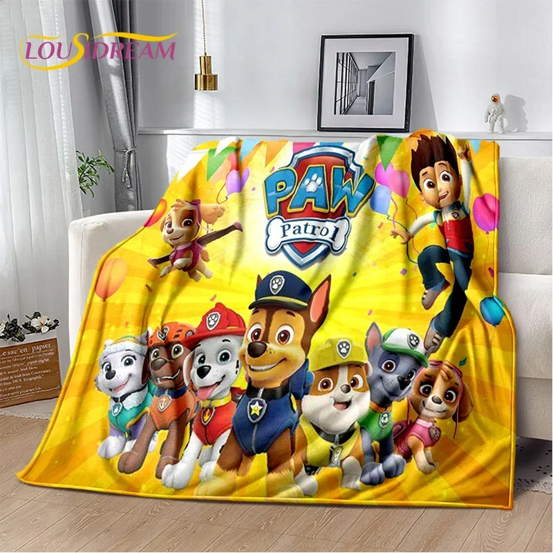 3D Cute Cartoon Dog P-Patrol Gift Soft Plush Blanket,Flannel Blanket Throw Blanket for Living Room Bedroom Bed Sofa Cover Kids