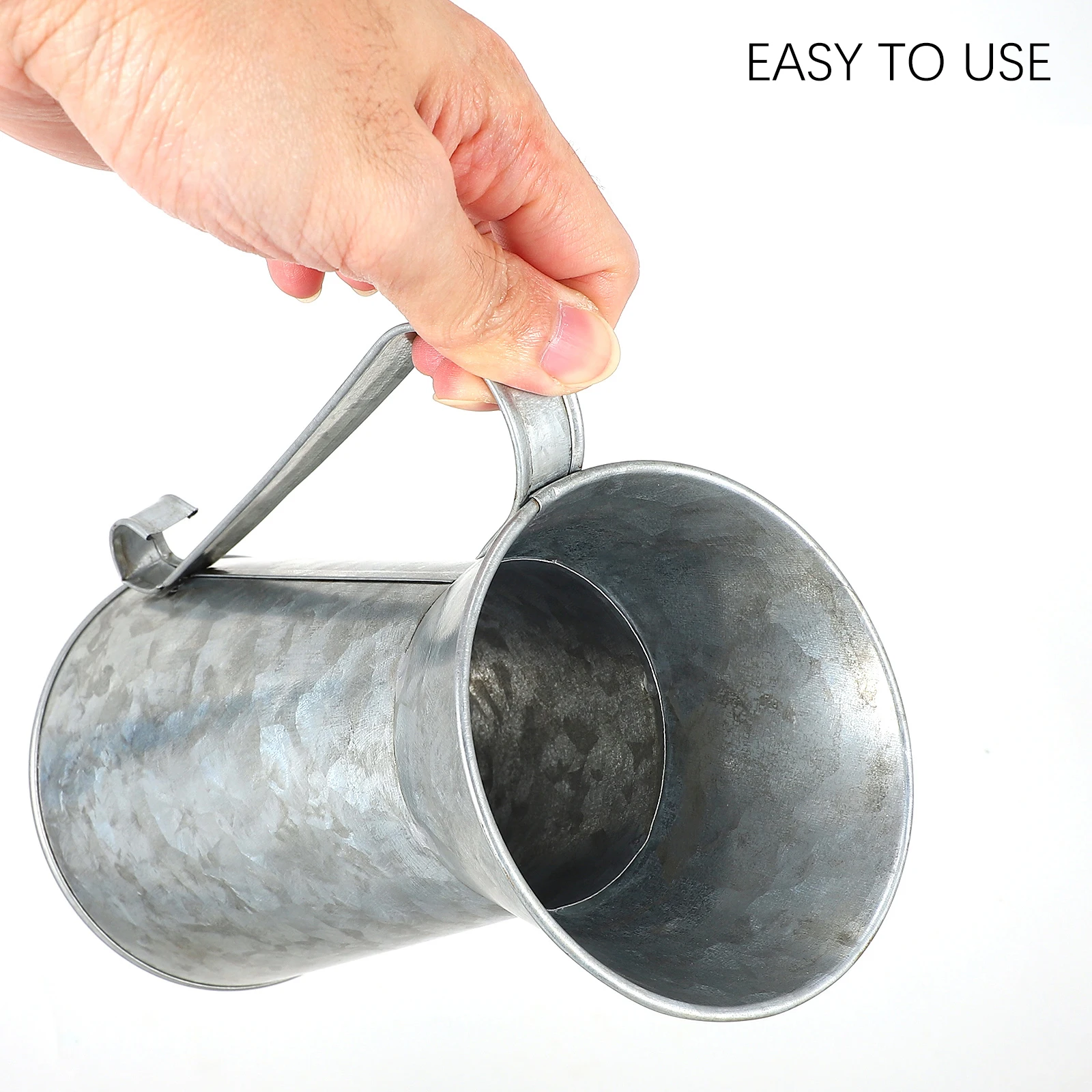 

Decorative Iron Flower Vase Metal Rustic Bucket for Home Office Vintage Arrangement Pot Tabletop Centerpiece Gift Idea