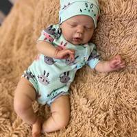 NPK 22inch NewBaby Size Reborn Alexis Lifelike Soft Touch Cuddly Baby 3D Skin Visibile Veins High Quality Art Dol