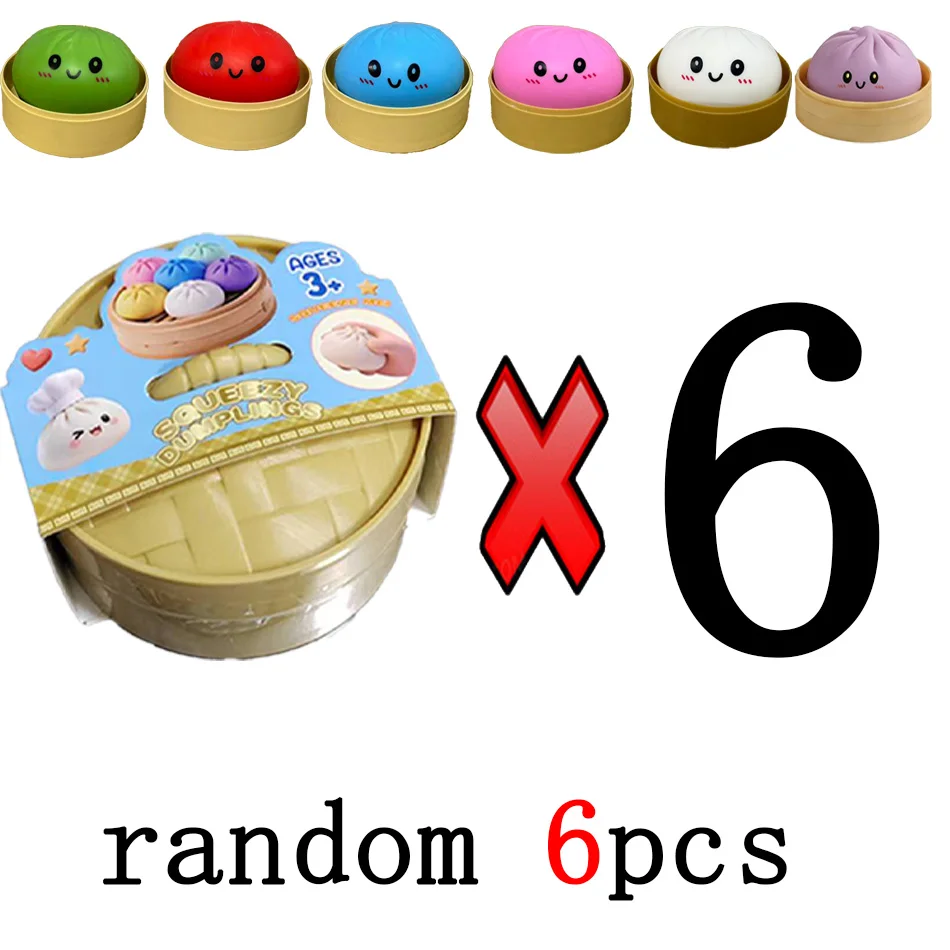 Glitzer-Dumpling Squishy mit Box – Sensorisches Quetschspielzeug zur Stresslinderung