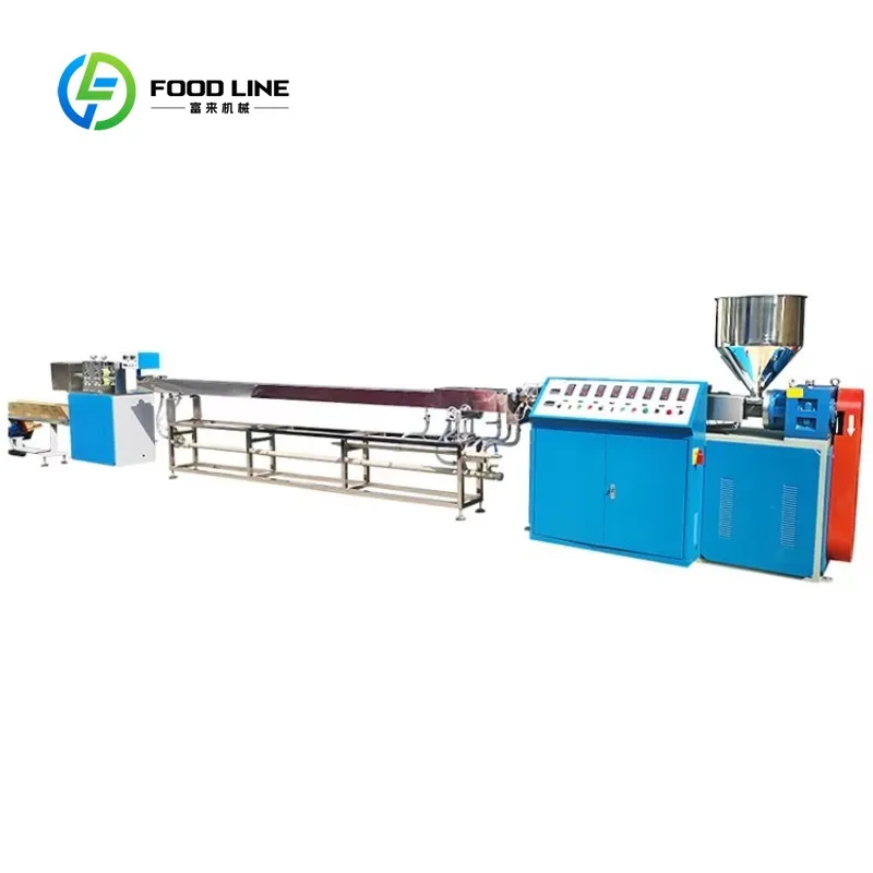 Customized Plastic Extruder For Straws With Blue Body And Temperature Control Panel For Beverage Straws Bulk Purchase Best Deal
