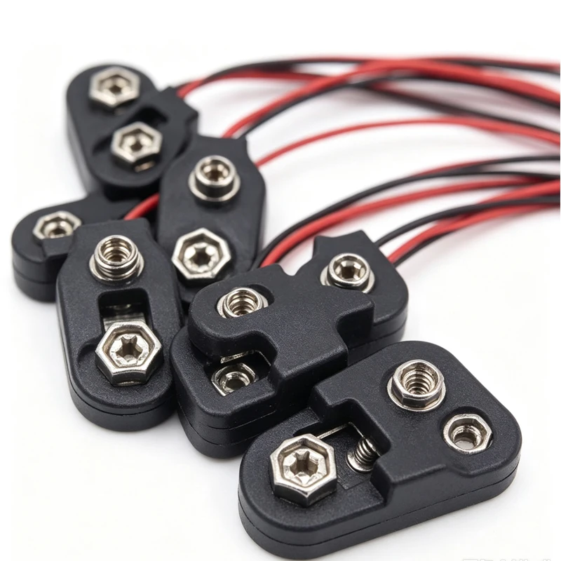 Neues, hochwertiges I-Typ 10-teiliges 9V DC Batterie-Stromkabel mit Stecker, Kabel und Clip-Anschluss für Arduino DIY – Detail 6