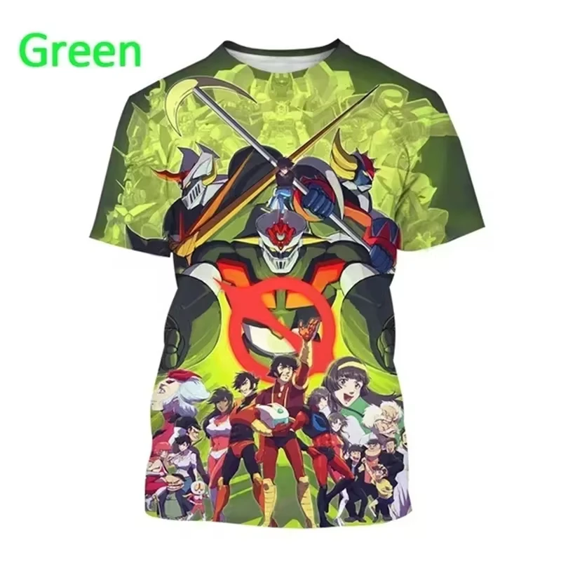 Anime Mazinger Z 3D Print T-Shirt Men Women Casual Hip Hop Short Sleeve T Shirts Oversized Harajuku Male Tees Tops Man Clothing