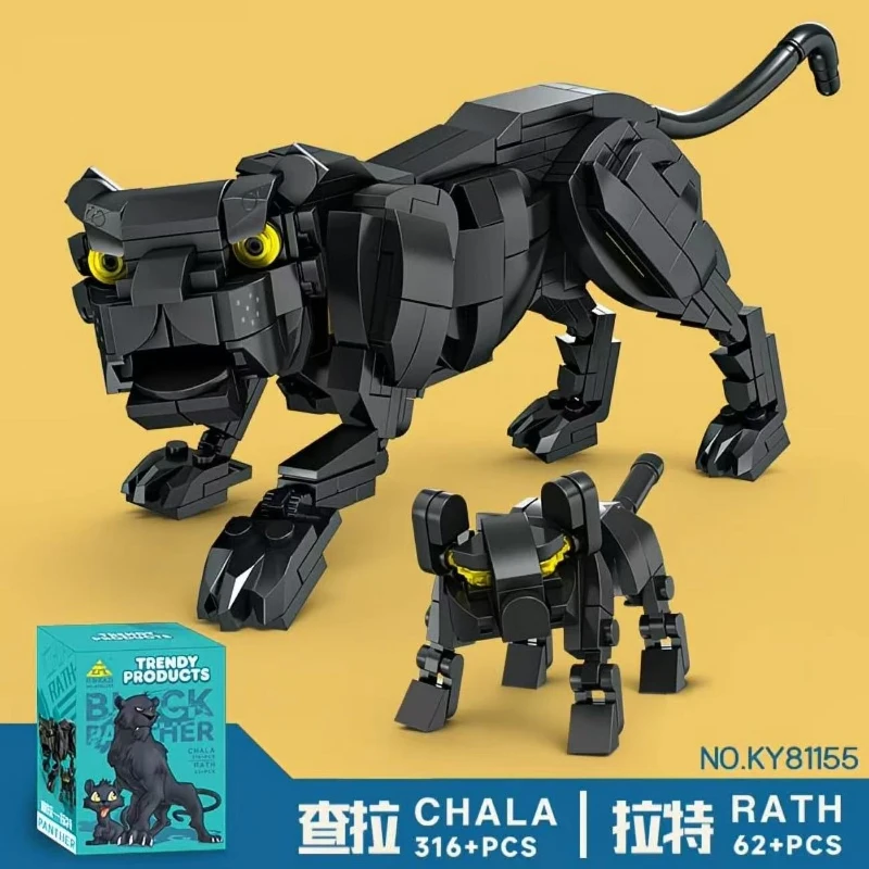 

350+ деталей: Конструктор «Черная Пантера и Король Лев» — Мир животных, подвижные суставы, вращающиеся конечности, детская игрушка, подарок