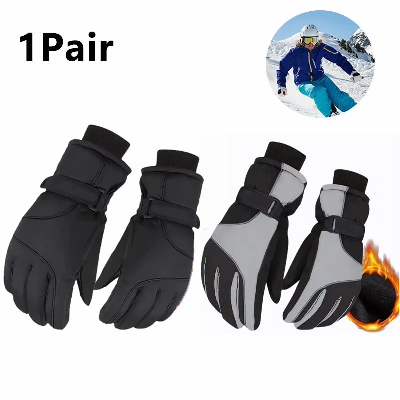 Guanti da sci invernali caldi per esterni Guanti da sci impermeabili Guanti touch screen spessi Guanti da equitazione sportivi Guanti da moto