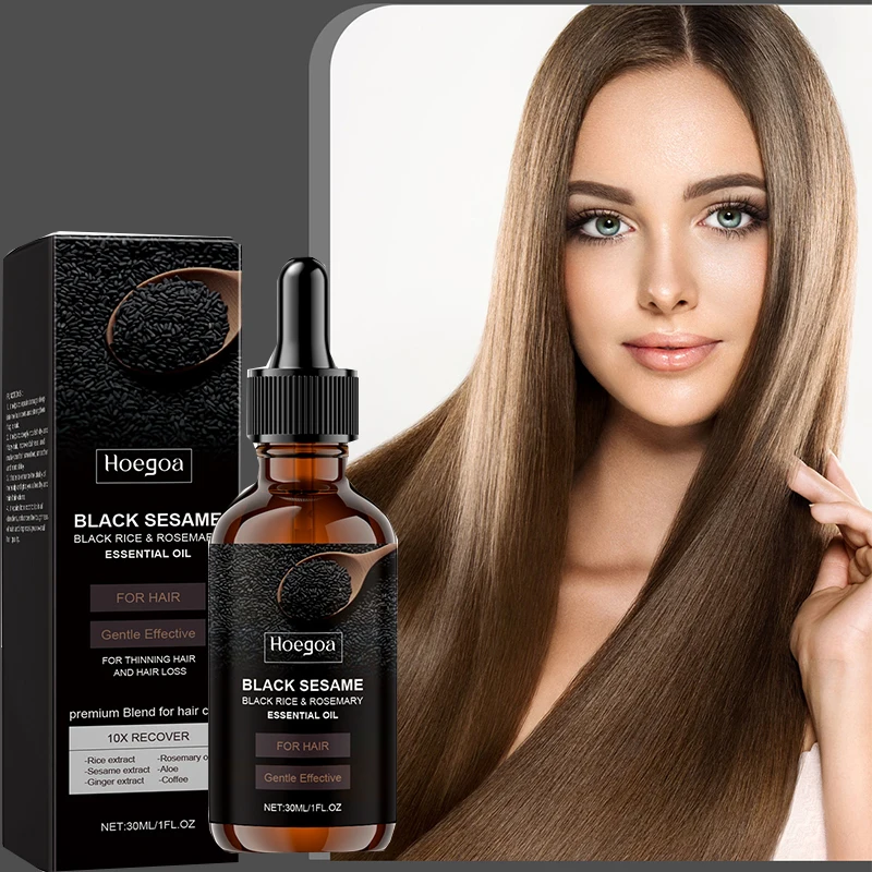 

Black sesame essence essential oil moisturizes removes oil nourishes dryness promotes hair growth is dense supple shine Haircare