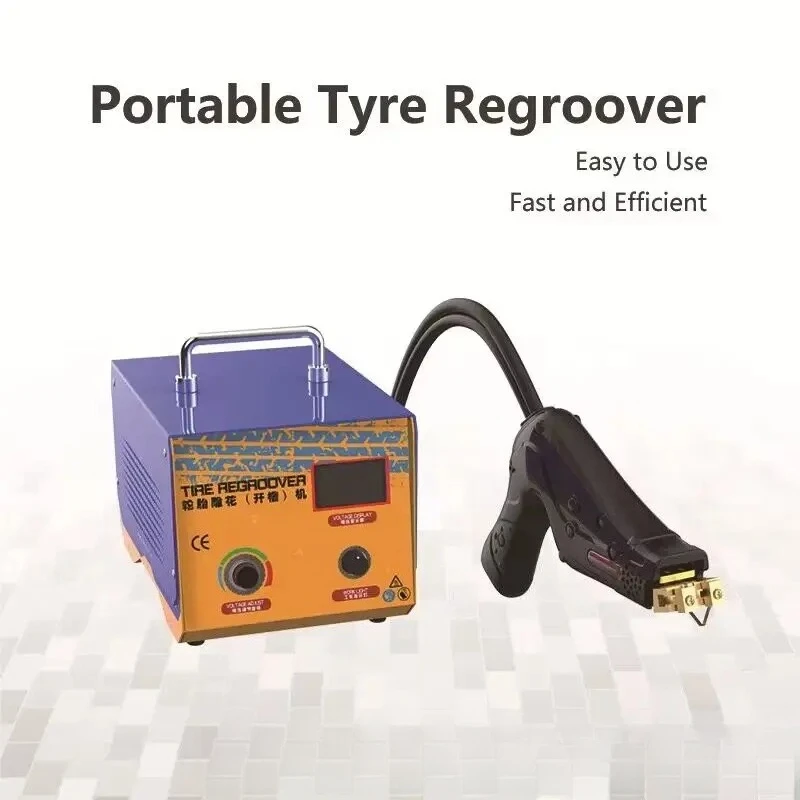 Electromechanical Digital Rubber Groover Reusable Tire Engraving Device for Truck Wheel Tire Retreading Maintenance Work