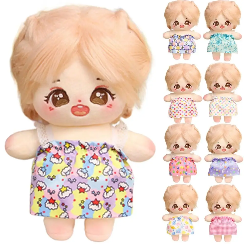 20CM Doll Sling Dress Replacement Outfit Multicolor Doll Pajama Skirt Mini Princess Dress Photo Props Doll Clothes Accessories