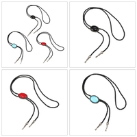 Gemstones Shoestring Necktie Bolo Tie Cowboy Necktie Western Necklace