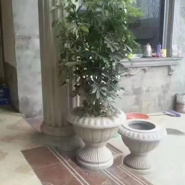 Cast in Place Outdoor Garden Cement Plastic Pre-Cast Concrete Flower Pot Decorative Planter Molds for Sale