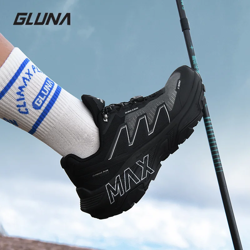 GLUNA 5.0 Zhuguang MAX Breathable Outdoor Sneakers Carbon Plate Anti-slip Shockproof Trail Running Shoes for Men Women  88869-1