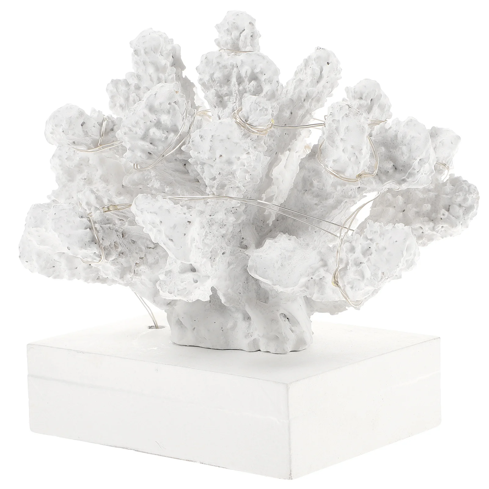 LED المرجان زخرفة الراتنج الاصطناعي سطح المكتب ديكور واقعية المرجان الحرفية ديكور المنزل النحت الفني #2