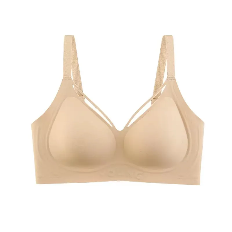 Sutiã de levantamento sem costura de alta qualidade feminino roupa interior de costura macia para seios grandes sutiã de apoio confortável