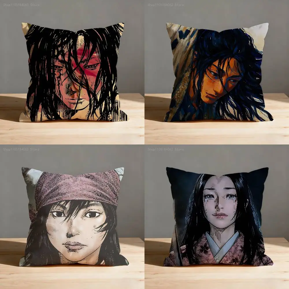 

V-Vagabond Rindo Rin Pillow Case Print Polyester Fiber 40X40 cm Home Sofa Throw Cushion Cover Decoration