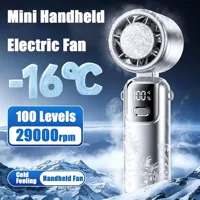 Ventilateur Électrique Portable de Réfrigération, Ventilateur Turbo Haute Vitesse, Pliable, à Suspendre au Cou, avec Pack de Glace, Petit Ventilateur pour Bureau et Extérieur 1