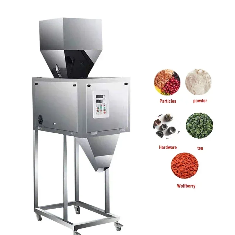 Automatic Dry Powder Grain Filling Machine Food Weighing Tea Packaging Machine 5g-999g Rice Coffee Particle Spice Tea Filler