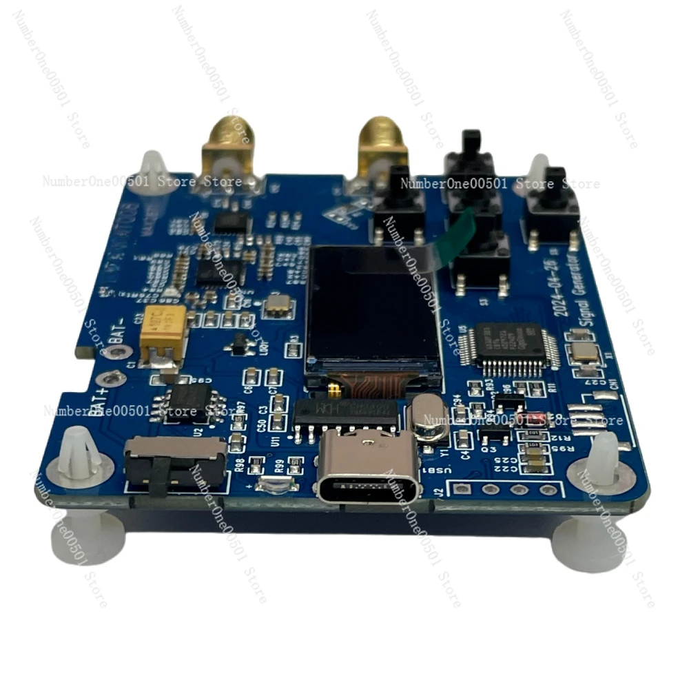 HT008 RF Signal Generator 23.5M-6GHz Frequency Source MAX2871 Chip Serial Control Programmable Synthesizer