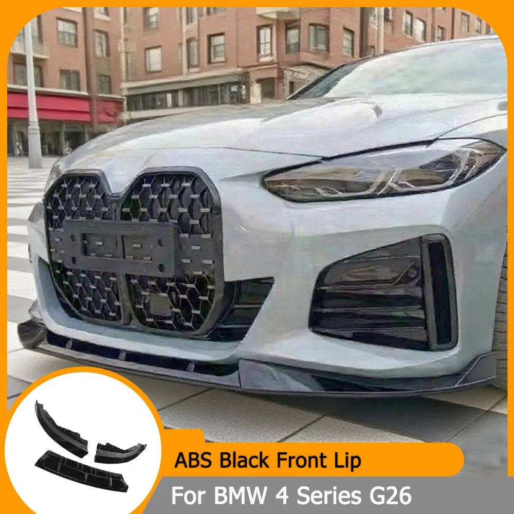

Front Bumper Splitter Lip Diffuser For BMW 4 Series G26 420i 430i Gran Coupe 4Doors 2021-2024 Front Lip