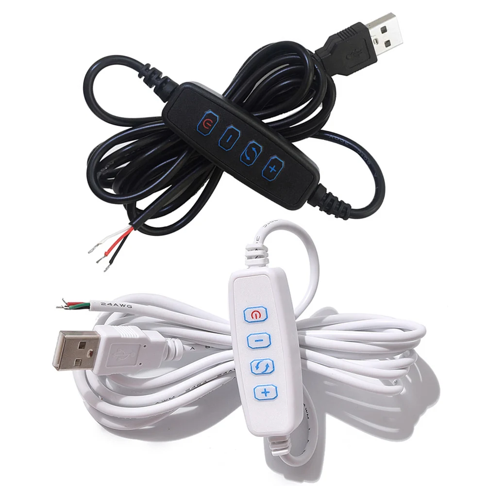 Adjustable Brightness LED Dimming Adapter Create Ambiance 2m Length Convenient USB Power Easy Installation Dimmer