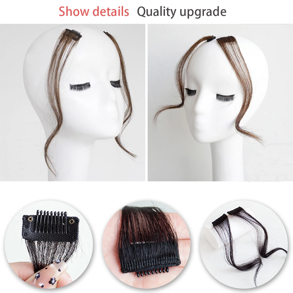 False Bangs Clip in Fake Hair Extensions Clip on Good   Quality Synthetic Wigs Artificial Natural Hairpieces for Women Fringe