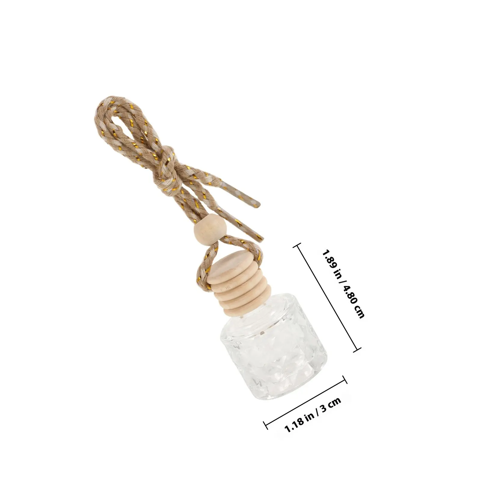 2Pcs Hanging Car Air Freshener Diffuser Bottles Refillable Glass Aroma Diffuser Pendant for Car Home Office Essential Oil - view 4