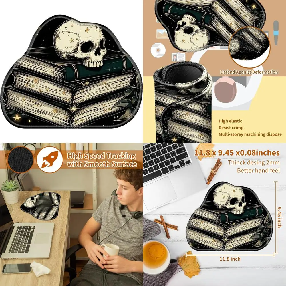 

Large Non-Slip Clouds Pattern Mouse and Keyboard Pad with Stitched Edges for Gaming and Office Use