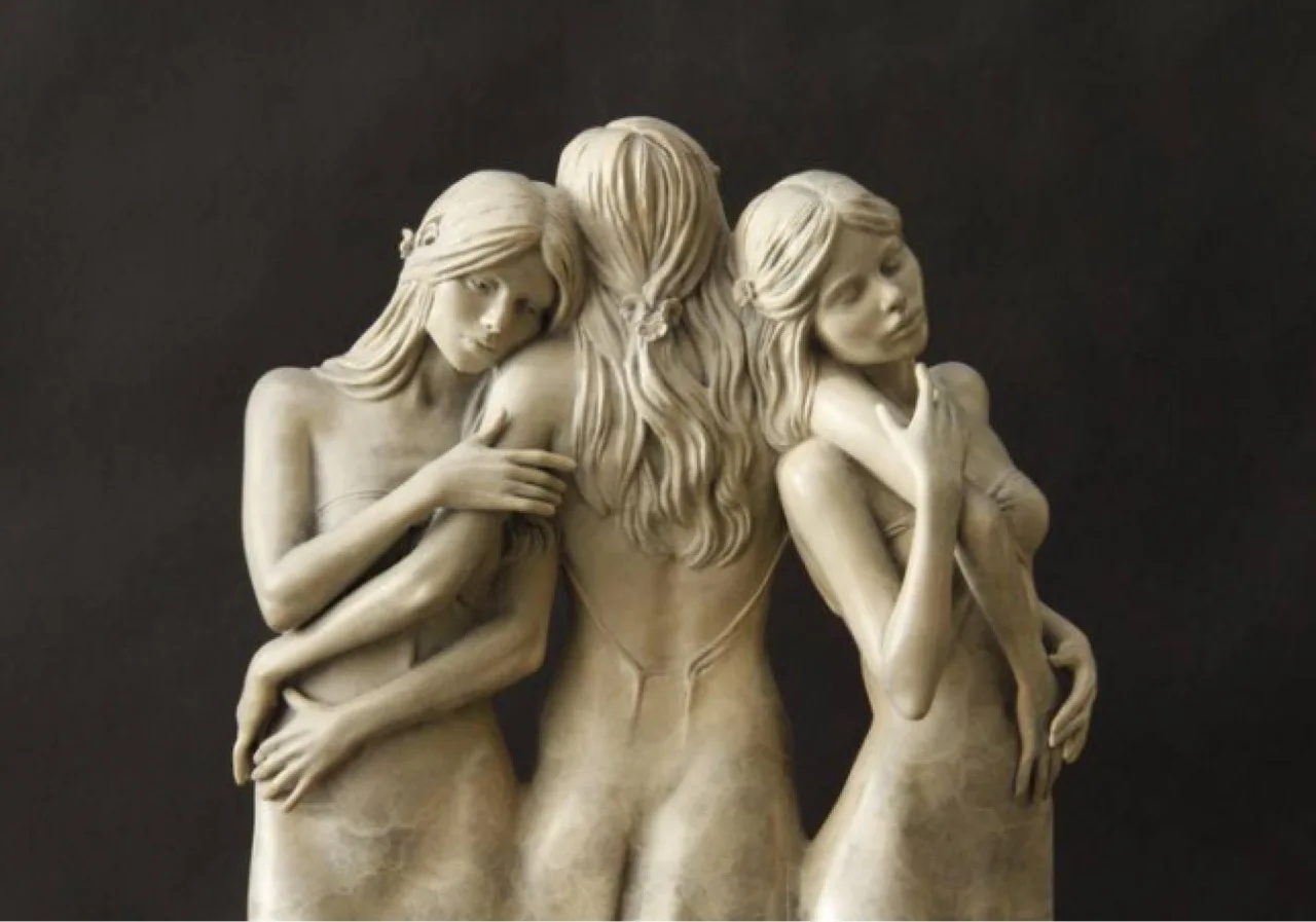 Three Women Goddesses Hope to Honor Home Furnishings Resin Crafts Statue sculpture Harvester decoration Room Ornaments