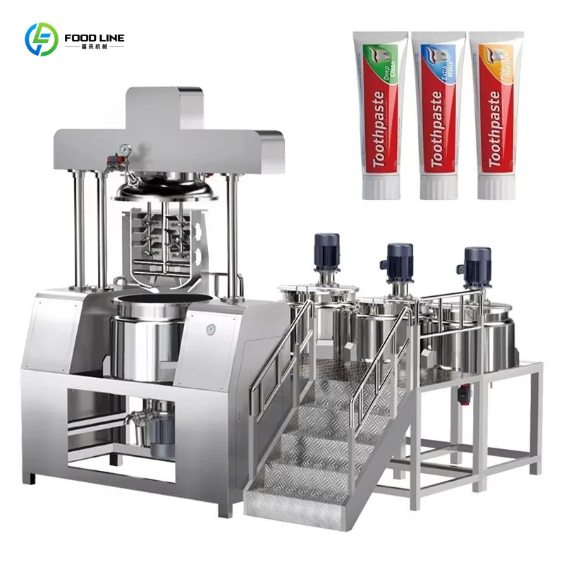 Vacuum Emulsifier Homogenizer Toothpaste Manufacturing Machine Complete Toothpaste Production Line Equipment