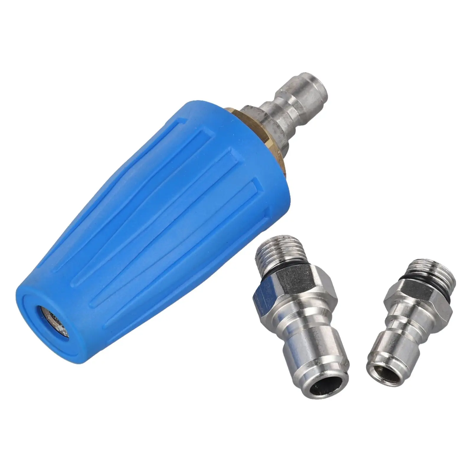Turbo Nozzle Pressure Washer Tips Kit Nozzle 4000PSI Max With 1/4in 3/8in Quick Connectors For Car & Outdoor Blue Nozzle Adapter
