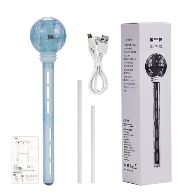 

USB Mini Ultrasonic Air Humidifier Lamp Essential Oil Diffuser Car Purifier Anion Maker Adjustable Length