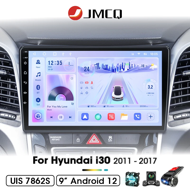 Radio samochodowe do Hyundai i30 Grand Elantra Grant 2011 2012 2013 2014 2015 2016 2017 Android 12 Carplay Multimidia Odtwarzacz wideo Navi