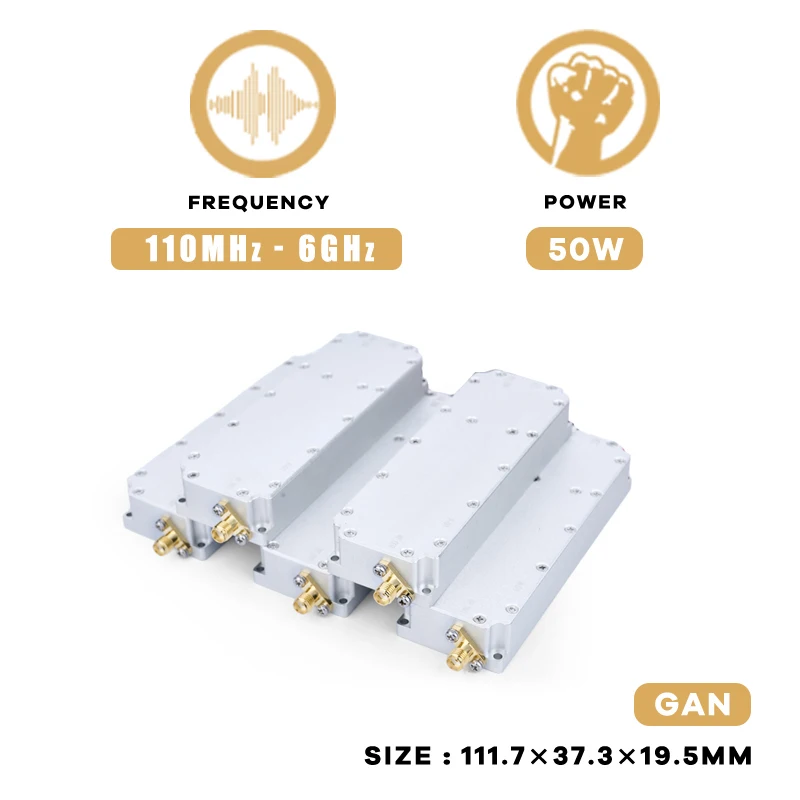 50W Power Amplifier UAV FPV Module Lora High Frequency 5.2G 5.8G Support customized frequency bands