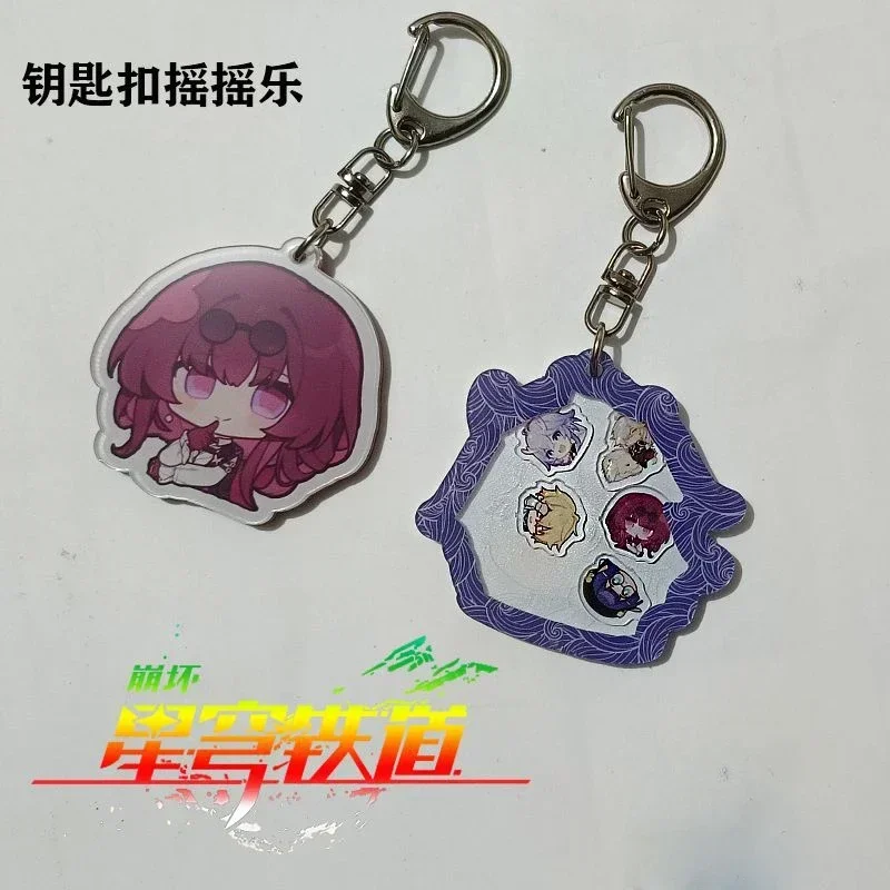 Honkai:Star Rail Kafka Bailu Decor Keychain Doll 5Pcs Mini Acrylic Material Shake Move Toys Anime Figure Christmas Pendant Gifts