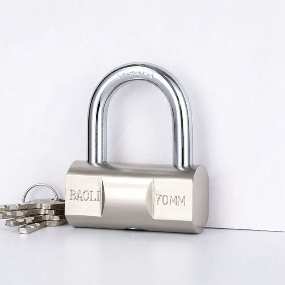 Stainless Steel Padlock Anti Rust Security Lock With Keys Copper Core Heavy Duty Door Gate Fence Locker Storage Safe