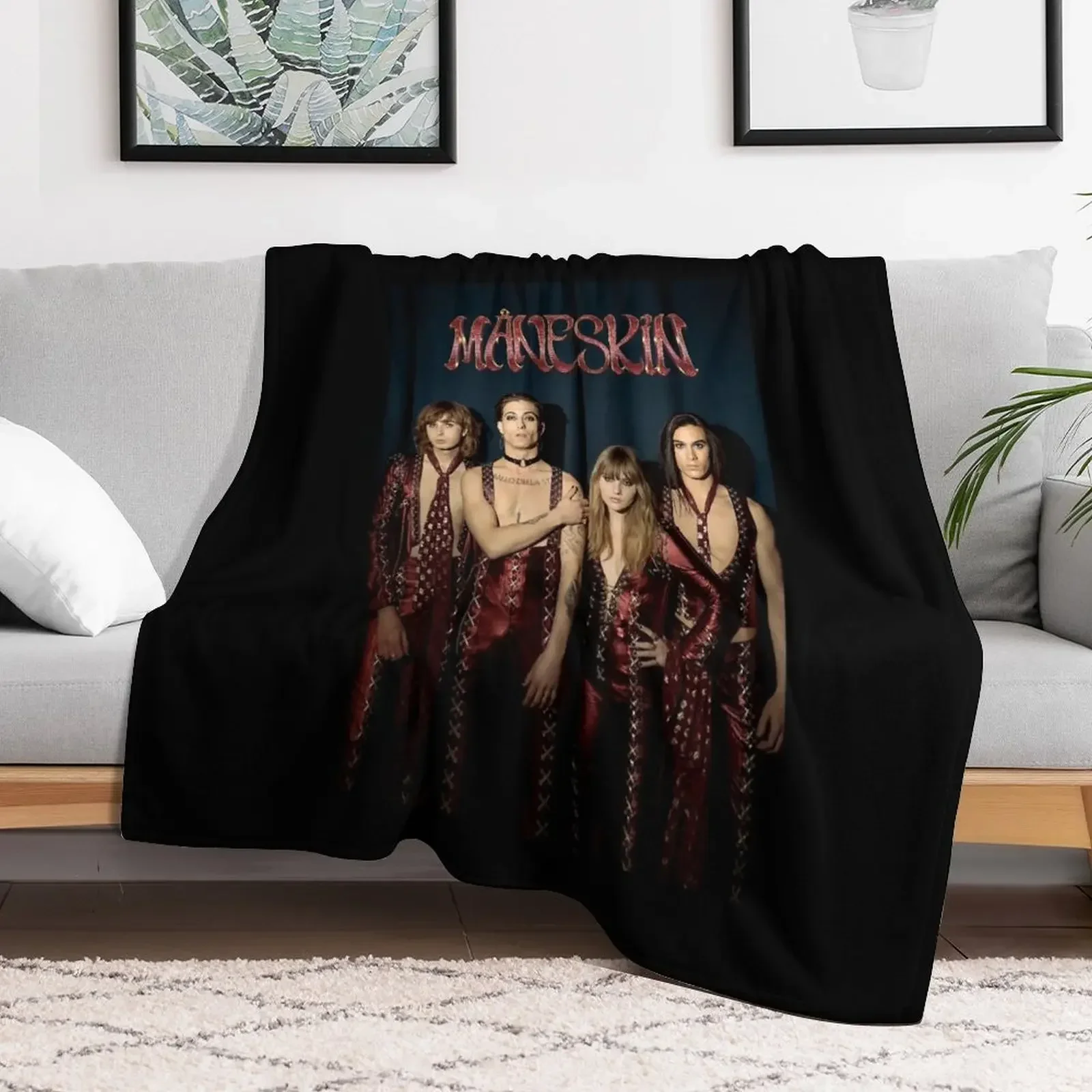 M?neskin rock band Maneskin Throw Blanket Luxury Brand Giant Sofa Soft Plaid Blankets