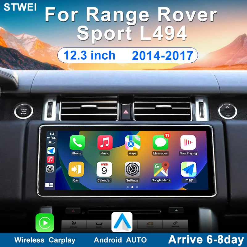For Range Rover Sport L 494 2013-2017  12.3-inch Car Radio Multimedia Video Player Android 13 GPS Navigation Stereo 4G WIFI DSP