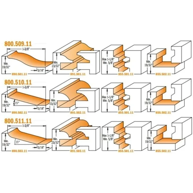 CMT Orange Tool 800.510.11 5-PIECE COMPLETE KITCHEN SET