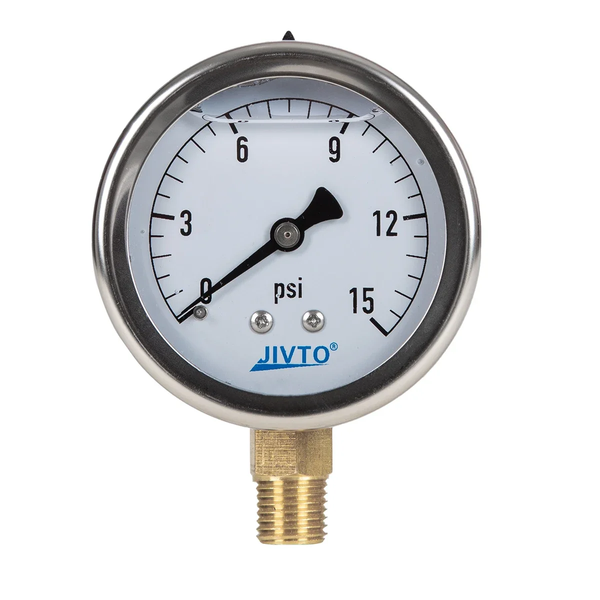YN60 Seismic Pressure Gauge Hydraulic Air  2.5 Inch 1/4 NPT Lower Mount 15, 30, 60, 100, 600 Psi