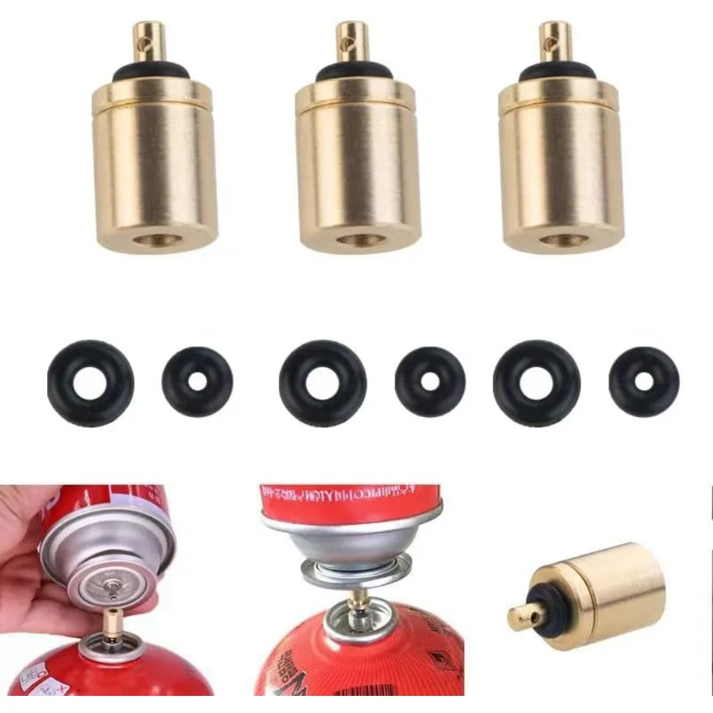 3Pack Gas Refill Adapter Nozzle Connector Butane Cylinder Valve Tip for Thermacell Cartridge Refill Outdoor Camping Stove Tank