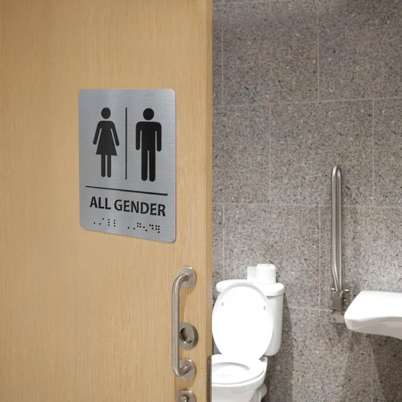 

Office door panel, restroom sign, acrylic braille restroom indicator tool