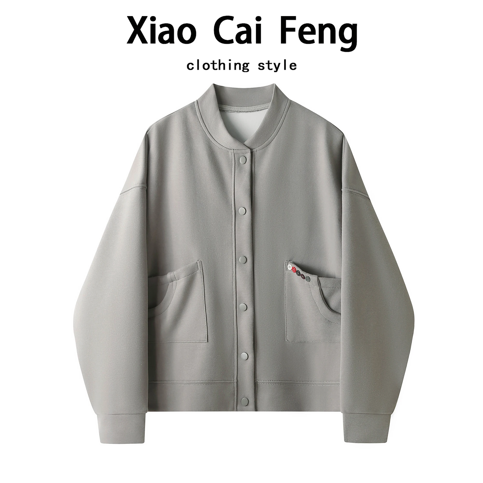 Korean Sle Knitted Cotton Baseball Jaet ort Outerwear Women's Autumn Wear 2025 New Loose Slimming Open Cardigan Sweat...