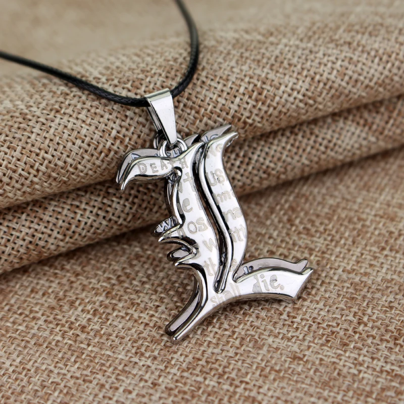 Anime Death Note Letter Keychain Classic Skull Pendant Leather