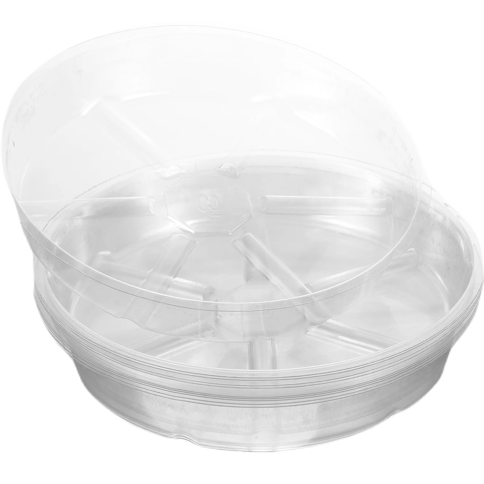 

10 Pcs Plant Saucers Water Tray Plastic Planter Runoff Catcher Drainage Flower Pot Tray Round Shaped Outdoor Gardening