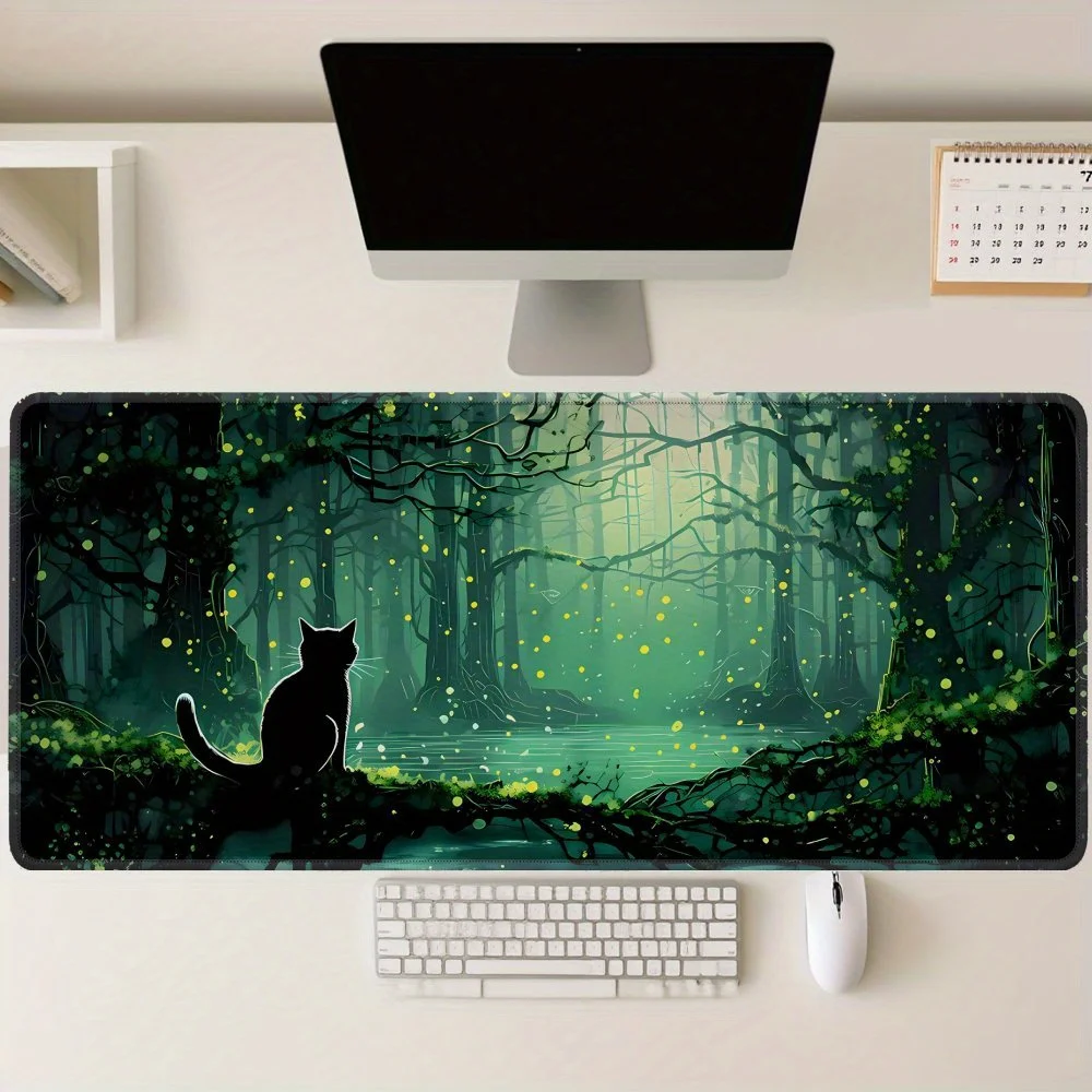 

Premium Mouse Pad Comfort Desk Mat Soft Cloth Surface Anti Slip Rubber Base for Gaming PC Laptop Keyboard Desk Setup Desk Pad Ac